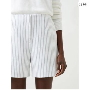 French Connection White Pinstripe Women's Shorts size US 2